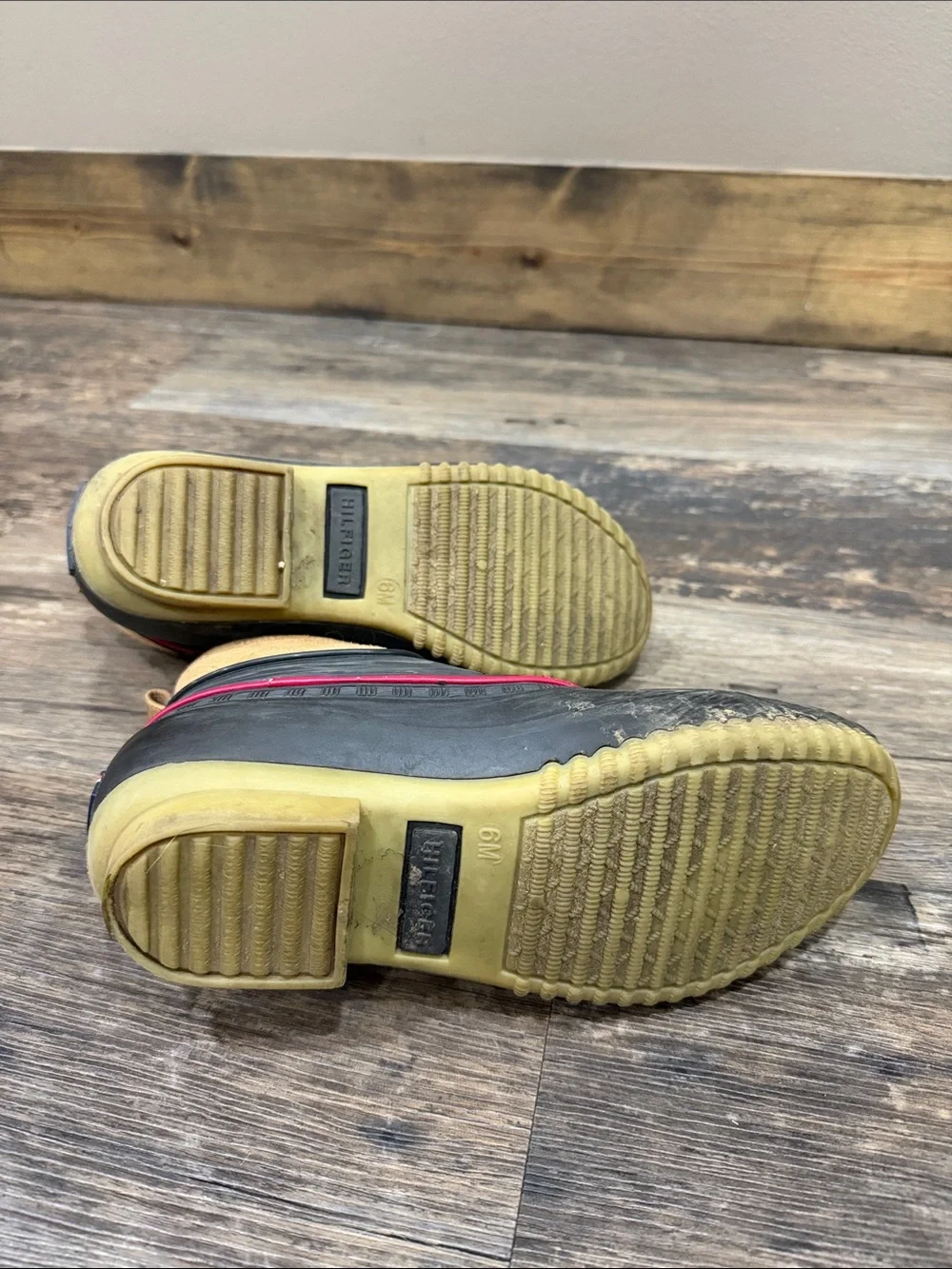 Tommy Hilfiger Brown and Black Winter Rain Duck Boots